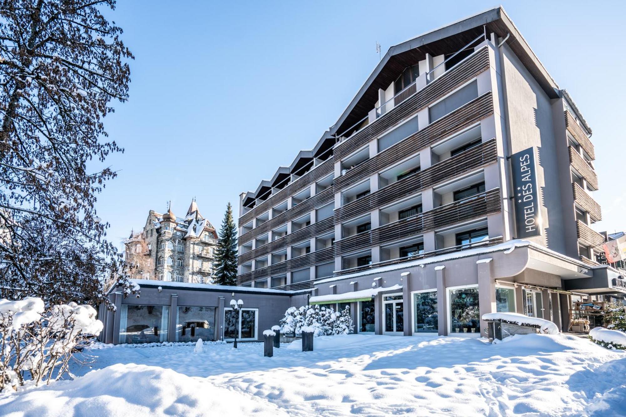 Studio Im Hotel Des Alpes Flims Exteriör bild