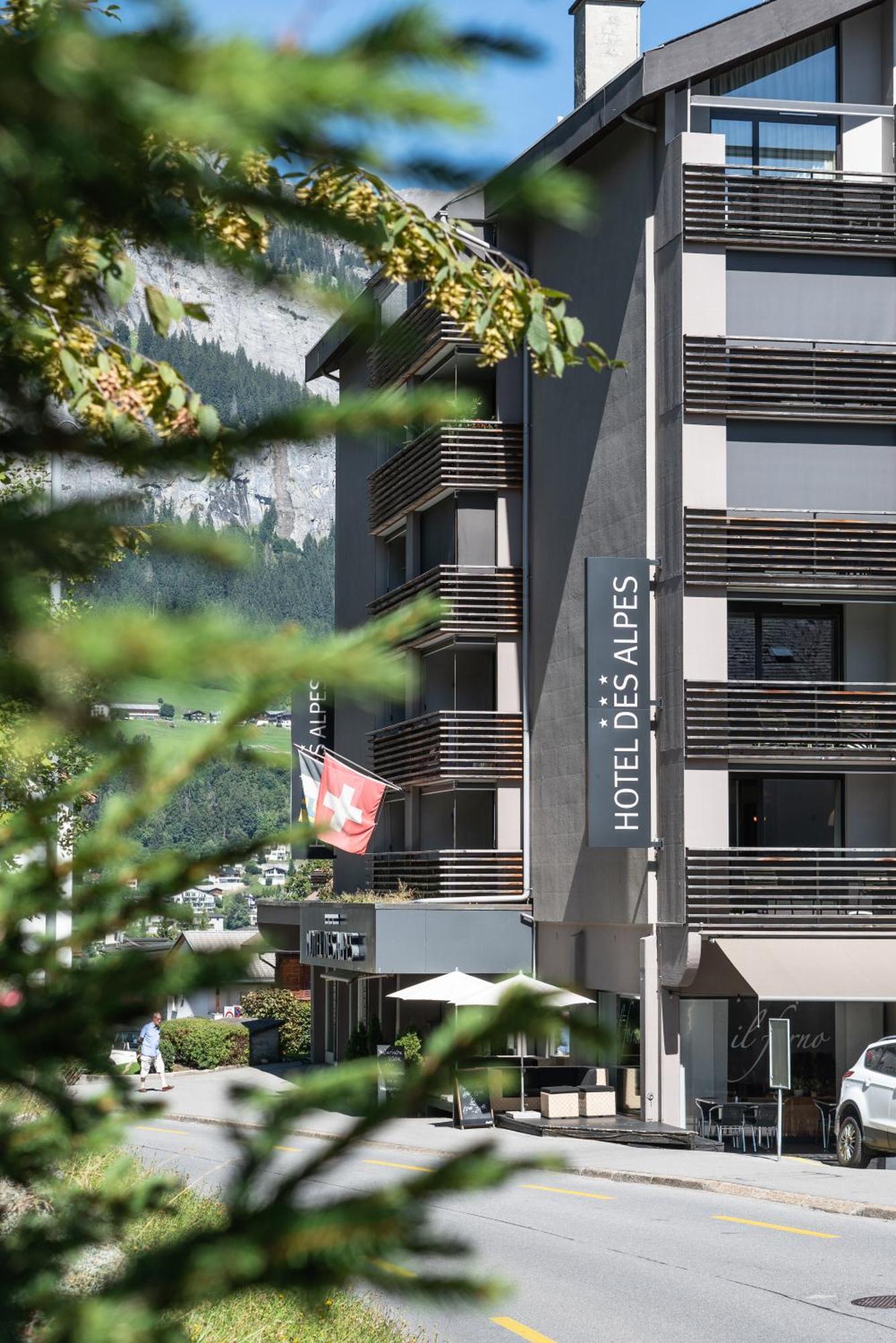 Studio Im Hotel Des Alpes Flims Exteriör bild